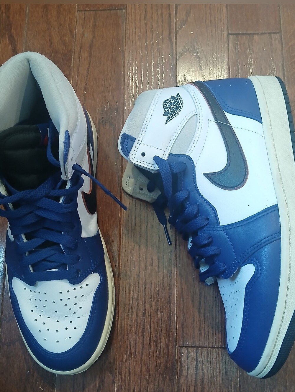 Nike air Jordan 1 High Rare Air Men’s High-Top Sneakers Sz 6.5 White & Blue Fall